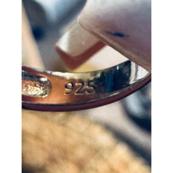 Cushion Double Halo Green Peridot Sterling Silver Cocktail ring in size 7. - Picture 12 of 12